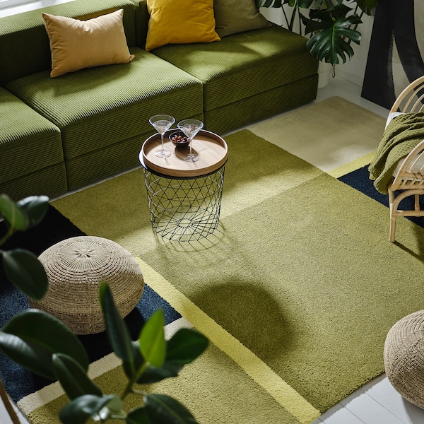 IKEA SKRIFTSPRÅK rug, low pile, 5'7 inx7'10 in Beige / Green / Dark Blue, Ikea Ireland | 5841XQDBV