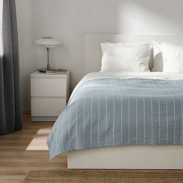 IKEA SKÄRMLILJA bedspread, 91x98 in Light Blue, Ikea Ireland | 0156JKESU