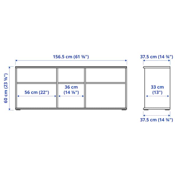 IKEA SKRUVBY TV storage combination, 85x15x55 1/8 in White, Ikea Ireland | 9562QLZXK