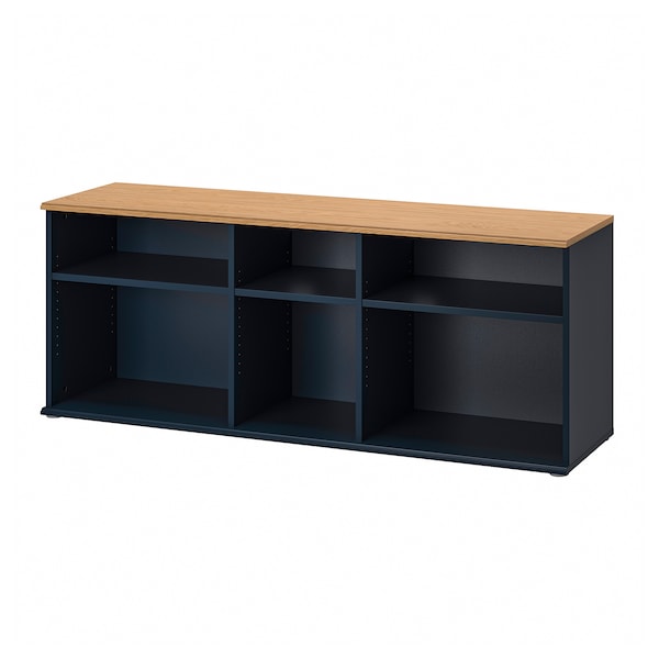 IKEA SKRUVBY TV unit, 61 3/8x14 3/4x23 5/8 in Black / Blue, Ikea Ireland | 8347FGAXV