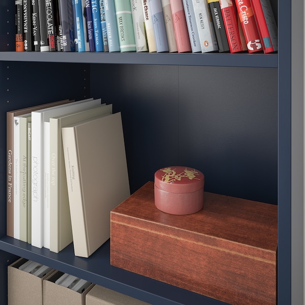 IKEA SKRUVBY bookcase, 23 5/8x55 1/8 in Black / Blue, Ikea Ireland | 5814VMIUD