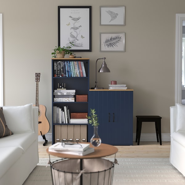 IKEA SKRUVBY cabinet with doors, 27 1/2x35 3/8 in Black / Blue, Ikea Ireland | 2809OLGKN