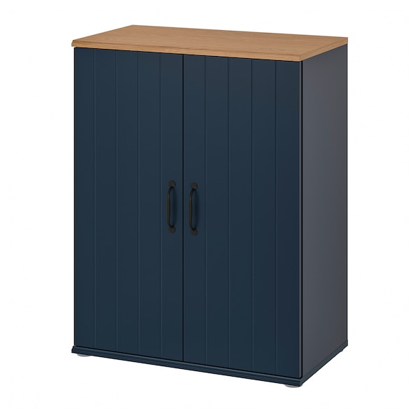 IKEA SKRUVBY cabinet with doors, 27 1/2x35 3/8 in Black / Blue, Ikea Ireland | 2809OLGKN