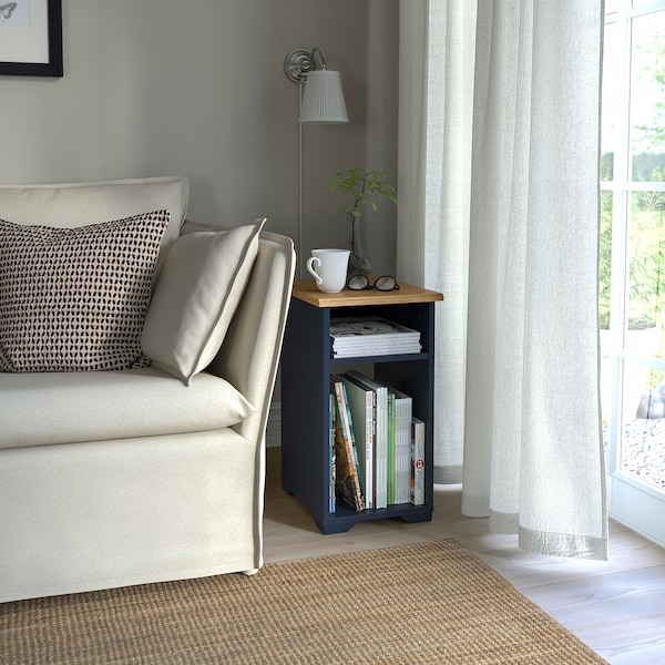 IKEA SKRUVBY side table, 15 3/4x12 5/8 in Black / Blue, Ikea Ireland | 3562TMASK