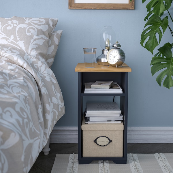 IKEA SKRUVBY side table, 15 3/4x12 5/8 in Black / Blue, Ikea Ireland | 3562TMASK
