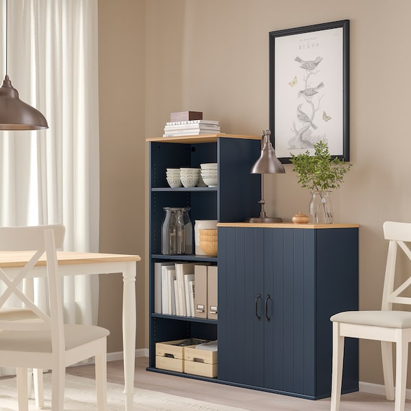 IKEA SKRUVBY storage combination, 51 1/8x55 1/8 in Black / Blue, Ikea Ireland | 3578WNSDT