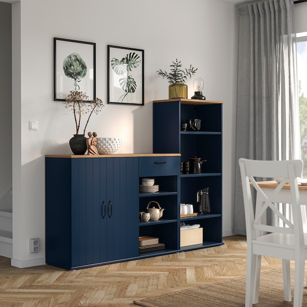 IKEA SKRUVBY storage combination, 70 7/8x55 1/8 in Black / Blue, Ikea Ireland | 4798DFYHC