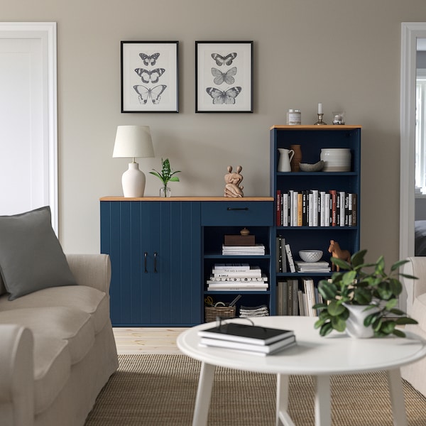 IKEA SKRUVBY storage combination, 70 7/8x55 1/8 in Black / Blue, Ikea Ireland | 4798DFYHC