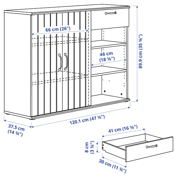 IKEA SKRUVBY storage combination, 70 7/8x55 1/8 in Black / Blue, Ikea Ireland | 4798DFYHC
