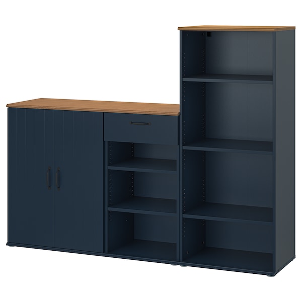 IKEA SKRUVBY storage combination, 70 7/8x55 1/8 in Black / Blue, Ikea Ireland | 4798DFYHC