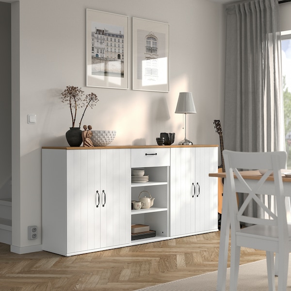 IKEA SKRUVBY storage combination, 74 3/4x35 3/8 in White, Ikea Ireland | 3105AMBDO