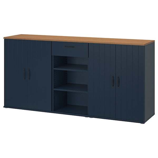IKEA SKRUVBY storage combination, 74 3/4x35 3/8 in Black / Blue, Ikea Ireland | 6814DRMNF