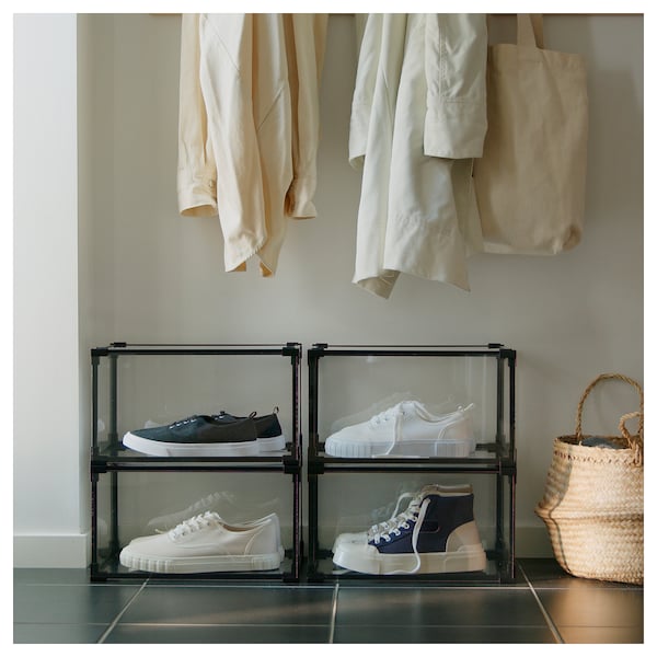 IKEA SKUFFEN shoe box, clear, 14x11x8 in, Ikea Ireland | 7285LGJEF