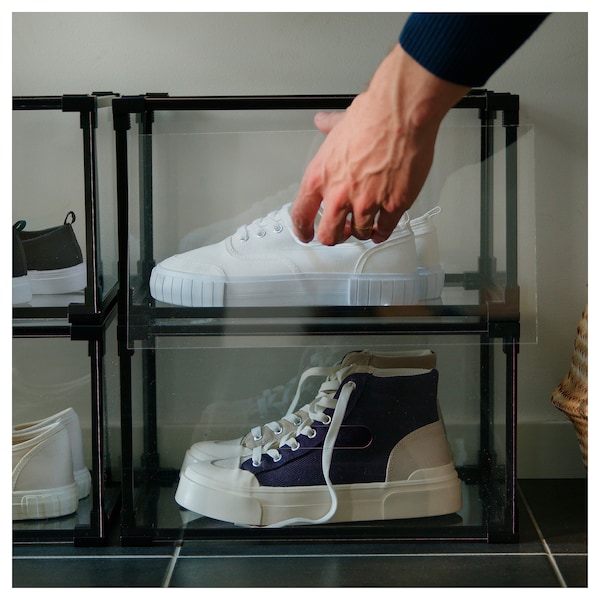 IKEA SKUFFEN shoe box, clear, 14x11x8 in, Ikea Ireland | 7285LGJEF