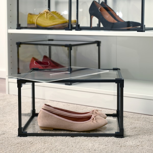 IKEA SKUFFEN shoe box, clear, 14x11x8 in, Ikea Ireland | 7285LGJEF