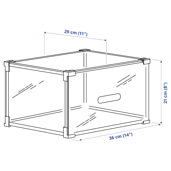 IKEA SKUFFEN shoe box, clear, 14x11x8 in, Ikea Ireland | 7285LGJEF