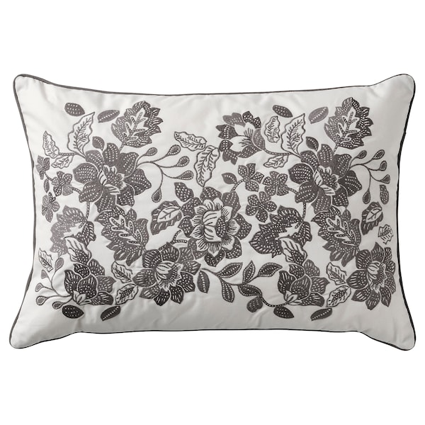 IKEA SKUGGNÄVA cushion, white/gray, 16x23 in, Ikea Ireland | 6241QANMK