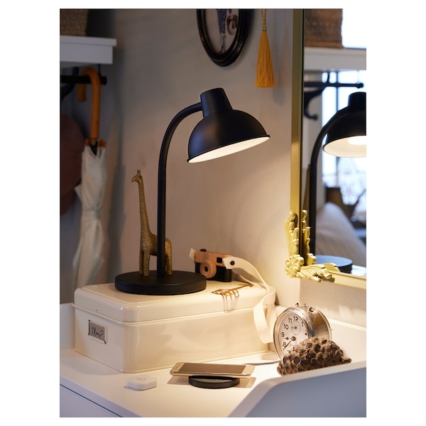 IKEA SKURUP work lamp with LED bulb, black, Ikea Ireland | 4637JUHKT