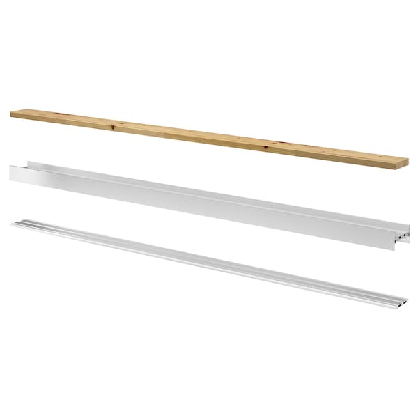 IKEA SKYTTA rail for sliding door frame, 3 tracks Aluminum Color, Ikea Ireland | 3465RQEHK