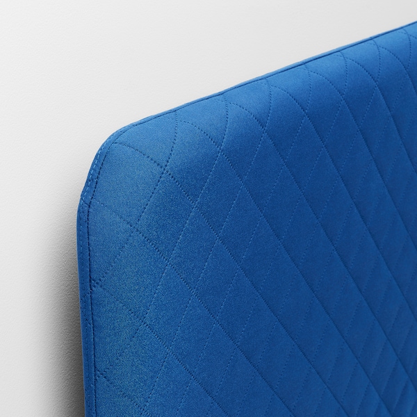 IKEA SLATTUM upholstered bed frame , Queen Knisa Bright Blue, Ikea Ireland | 6749BNURF