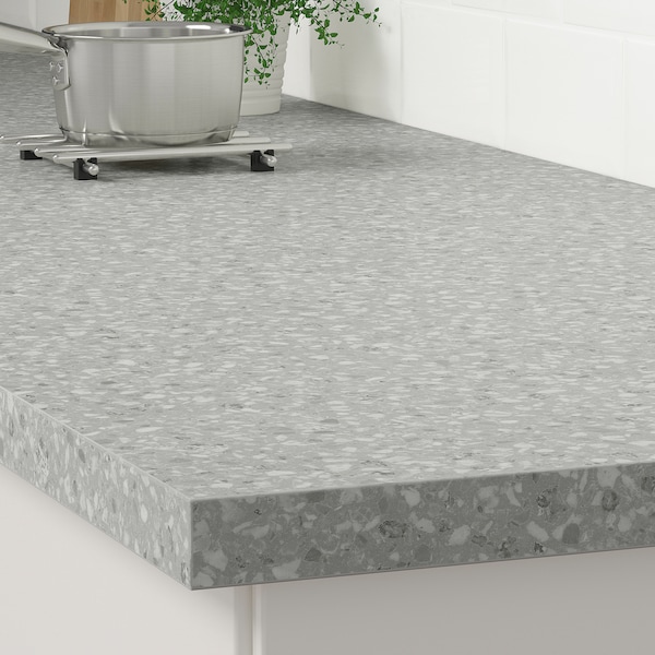 IKEA SÄLJAN Countertop, laminate, 98x1 1/2 in Light Gray Mineral Effect, Ikea Ireland | 4650MLWPB