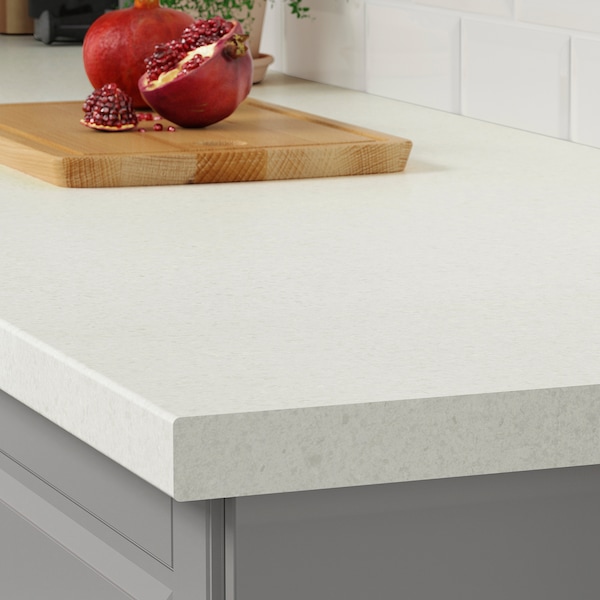 IKEA SÄLJAN countertop, 74x1 1/2 in White / Light Gray Stone Effect / Laminate, Ikea Ireland | 6123GYEJP