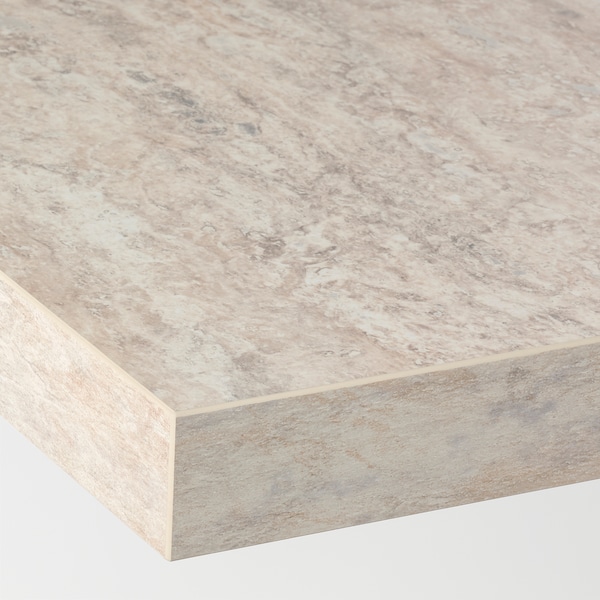 IKEA SÄLJAN countertop for kitchen island, 74x42x1 1/2 in Beige Stone Effect / Laminate, Ikea Ireland | 0156HCTAX
