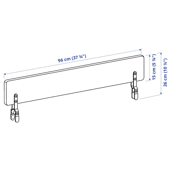 IKEA SLÄKT / NATTAPA ext bed frm w guard rl+slat bd base, 38 1/4x74 3/4 in White, Ikea Ireland | 7194VLKFG