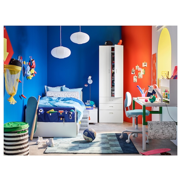 IKEA SLÄKT bed frame with slatted bed base, Twin White, Ikea Ireland | 4293XJTUC