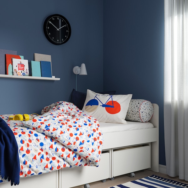 IKEA SLÄKT bed frame with slatted bed base, Twin White, Ikea Ireland | 4293XJTUC