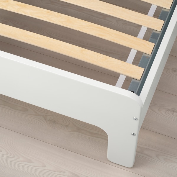 IKEA SLÄKT ext bed frame with slatted bed base, 38 1/4x74 3/4 in White, Ikea Ireland | 8560BRZSE