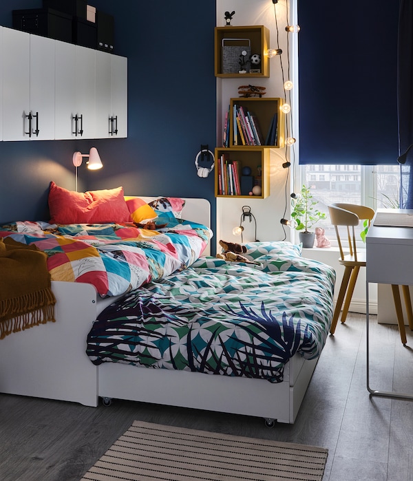 IKEA SLÄKT pull-out bed with storage, Twin White, Ikea Ireland | 6890UKCEX
