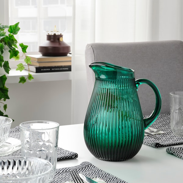 IKEA SÄLLSKAPLIG pitcher, patterned/green, 68 oz, Ikea Ireland | 0132RQHTZ
