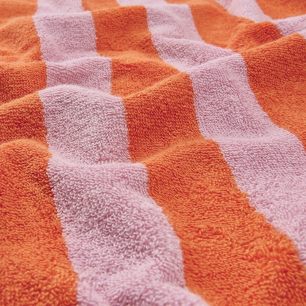 IKEA SLÅNHÖSTMAL bath sheet, 39x59 in Orange / Pink Stripe, Ikea Ireland | 0658KJEYP