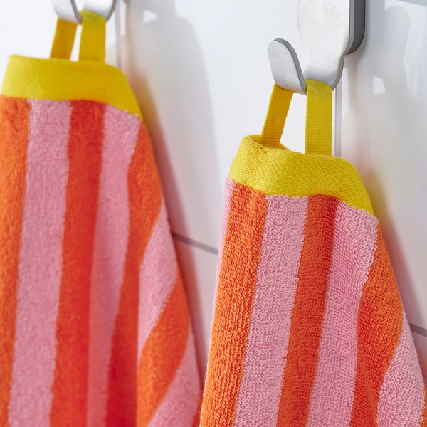 IKEA SLÅNHÖSTMAL bath sheet, 39x59 in Orange / Pink Stripe, Ikea Ireland | 0658KJEYP
