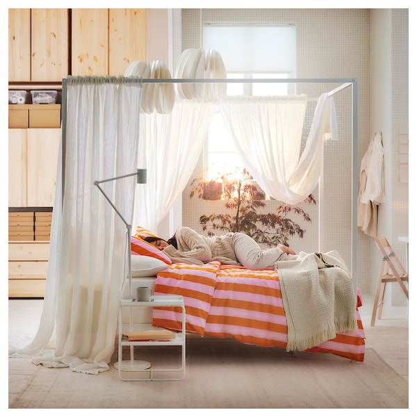 IKEA SLÅNHÖSTMAL duvet cover and pillowcase(s), Twin Orange / Pink / Stripe, Ikea Ireland | 5364FAPWZ