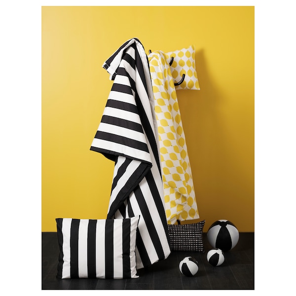 IKEA SLÅNHÖSTMAL duvet cover and pillowcase(s), Twin Black / White / Stripe, Ikea Ireland | 8016TZURV