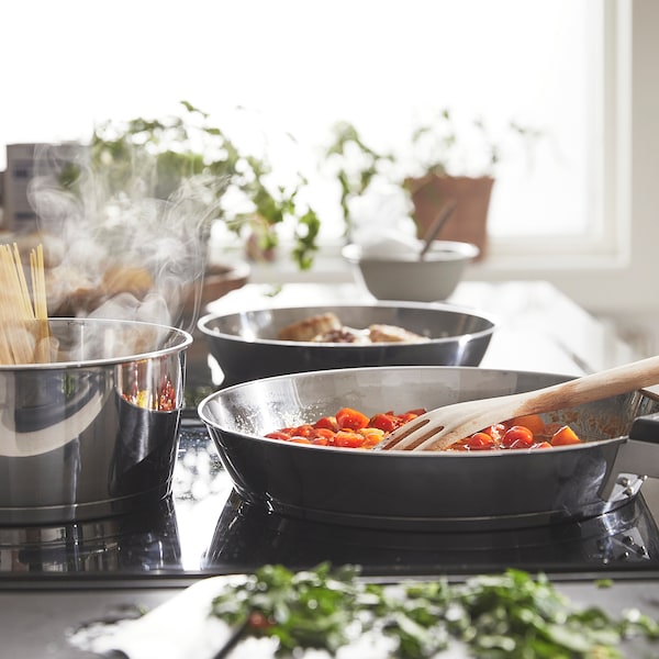 IKEA SLÄTROCKA cookware set with detachable handle Stainless Steel, Ikea Ireland | 4589LSXEU