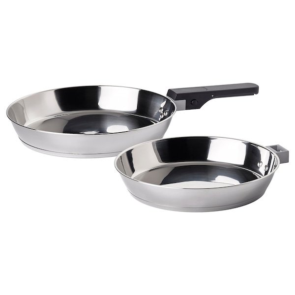 IKEA SLÄTROCKA cookware set with detachable handle, frying pan Stainless Steel, Ikea Ireland | 2534DBQWM