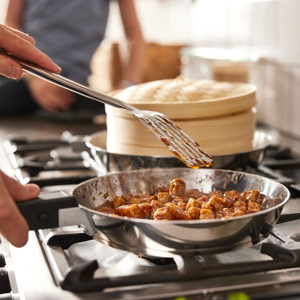 IKEA SLÄTROCKA cookware set with detachable handle, frying pan Stainless Steel, Ikea Ireland | 2534DBQWM