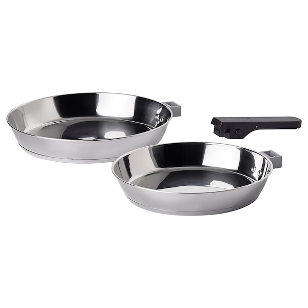 IKEA SLÄTROCKA cookware set with detachable handle, frying pan Stainless Steel, Ikea Ireland | 2534DBQWM