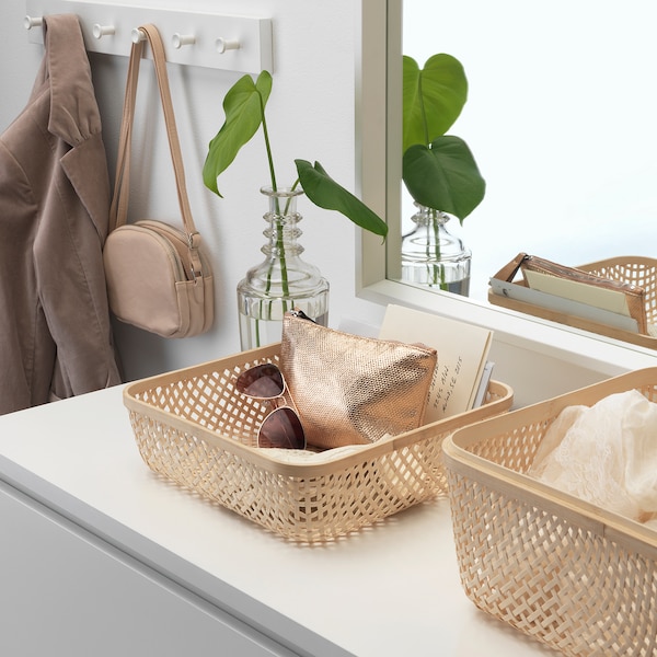 IKEA SMARRA box with lid, natural, 11 ¾x11 ¾x9 in, Ikea Ireland | 5370YBZFT