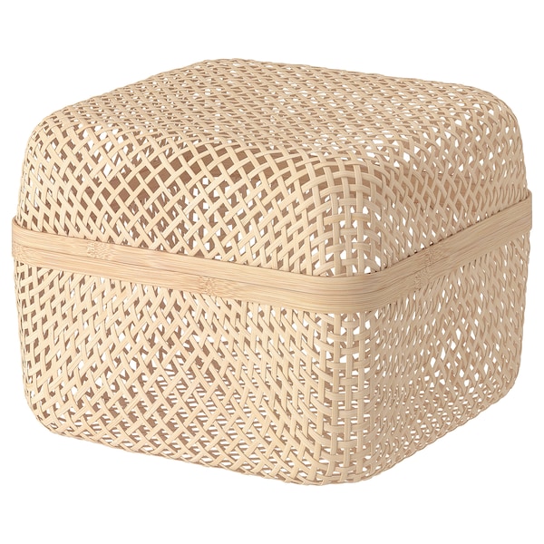 IKEA SMARRA box with lid, natural, 11 ¾x11 ¾x9 in, Ikea Ireland | 5370YBZFT