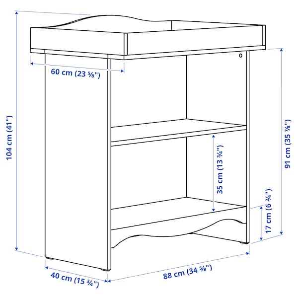 IKEA SMÅGÖRA changing table/bookshelf, white, Ikea Ireland | 4065WVAKQ