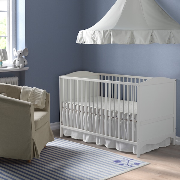 IKEA SMÅGÖRA crib, 27 1/2x52 in White, Ikea Ireland | 0376NAJHE
