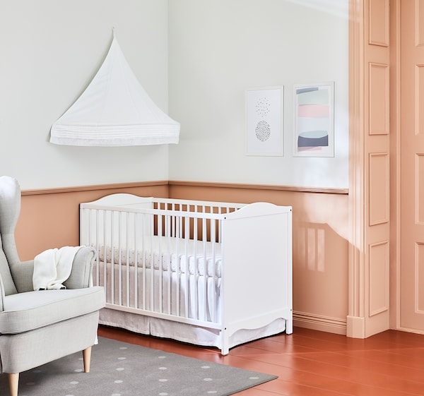 IKEA SMÅGÖRA crib, 27 1/2x52 in White, Ikea Ireland | 0376NAJHE