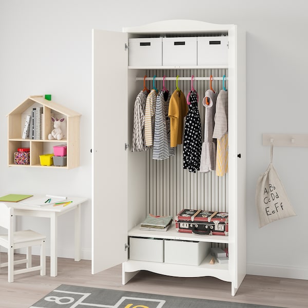 IKEA SMÅGÖRA wardrobe, white, 31 1/2x19 5/8x73 5/8 in, Ikea Ireland | 4382PDBXE
