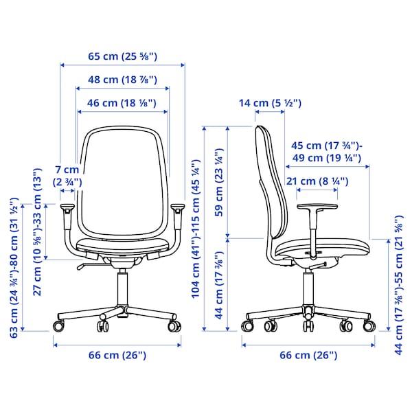 IKEA SMÖRKULL office chair with armrests, Gräsnäs Dark Gray, Ikea Ireland | 4659XIUAO