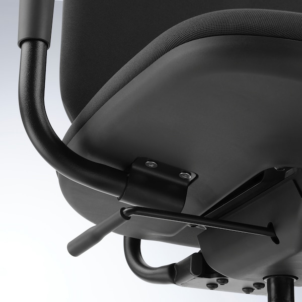 IKEA SMÖRKULL office chair with armrests, Gräsnäs Dark Gray, Ikea Ireland | 4659XIUAO