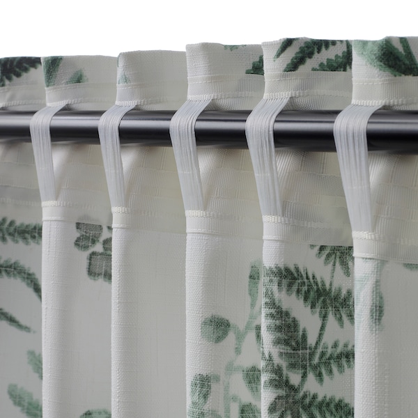 IKEA SMÅSÄRV curtains, 1 pair, leaf, 57x98 in, Ikea Ireland | 2170VZUJD